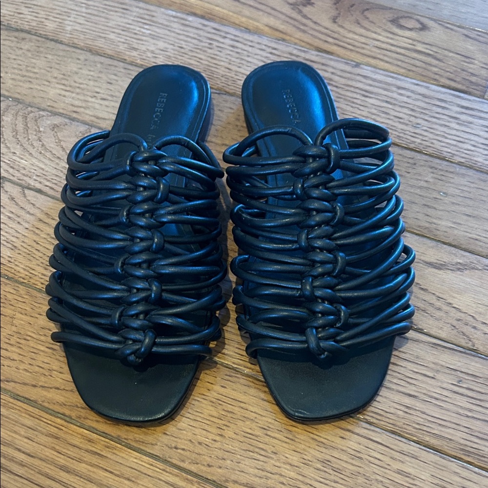 Rebecca Minkoff Black Black Knotted  Sandals